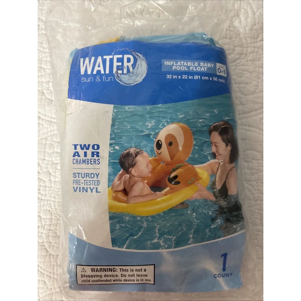 Sun And Fun Vinyl Inflatable‎ Baby Pool Float 32 X 22